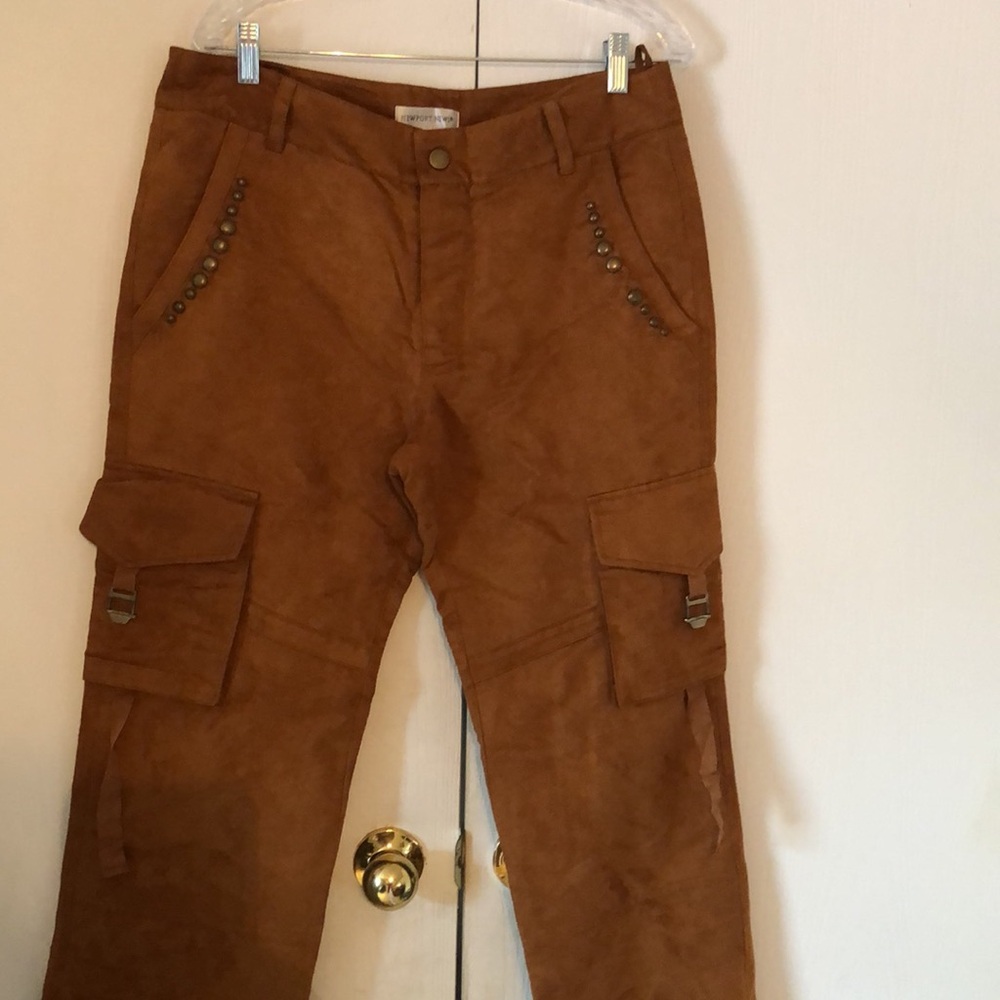 Woman’s boho Y2k fall chic News grunge pants with pockets - Picture 3 of 14